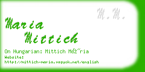 maria mittich business card